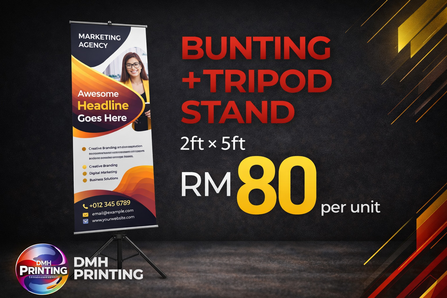 tripod bunting